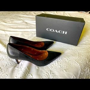 Black COACH heels